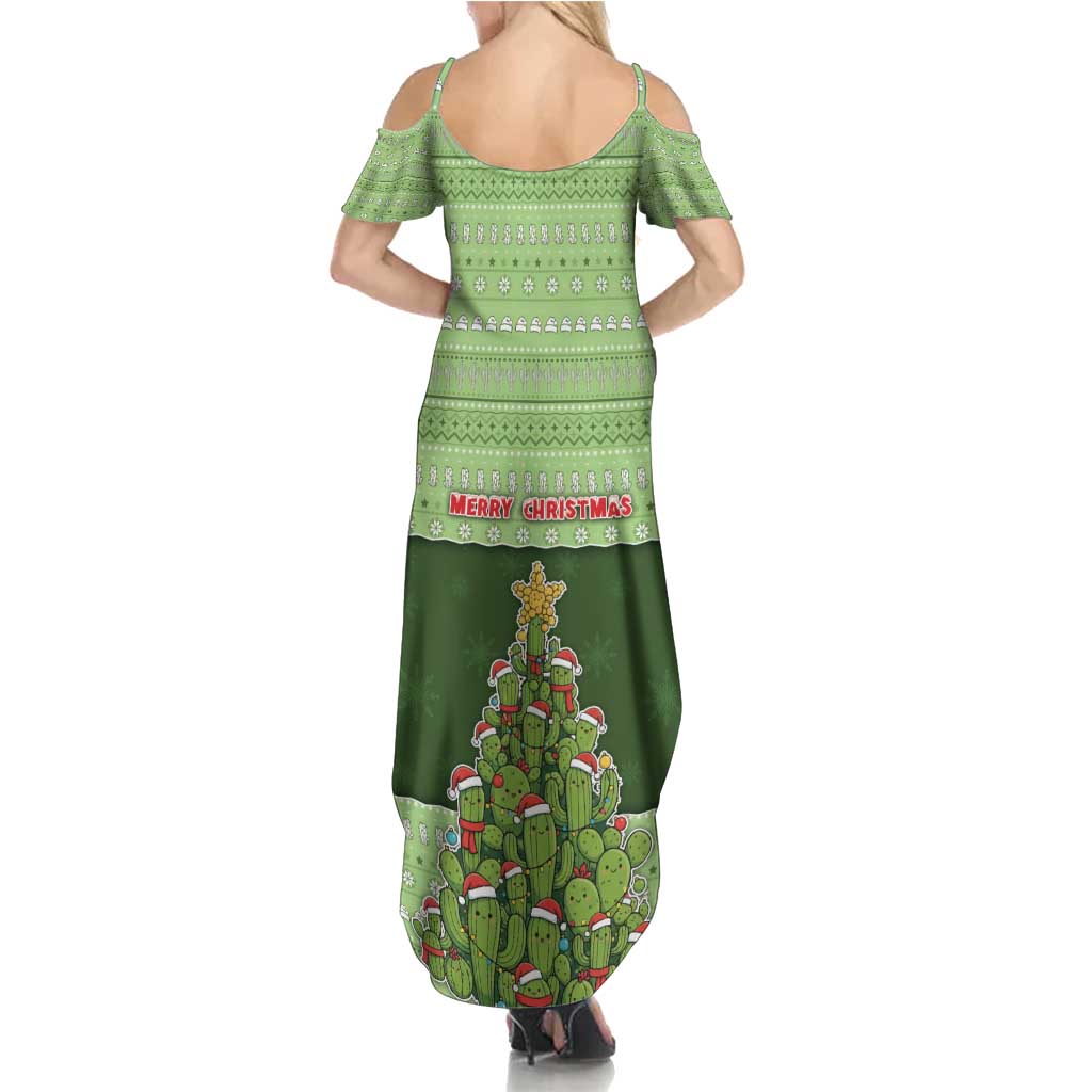Cactus Christmas Summer Maxi Dress Merry Cactmas - Wonder Print Shop