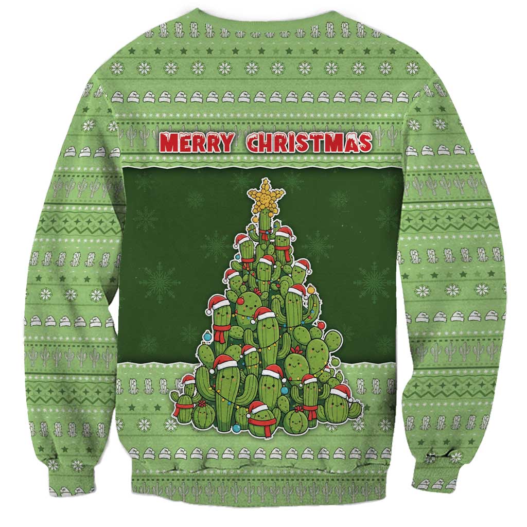 Cactus Christmas Sweatshirt Merry Cactmas - Wonder Print Shop