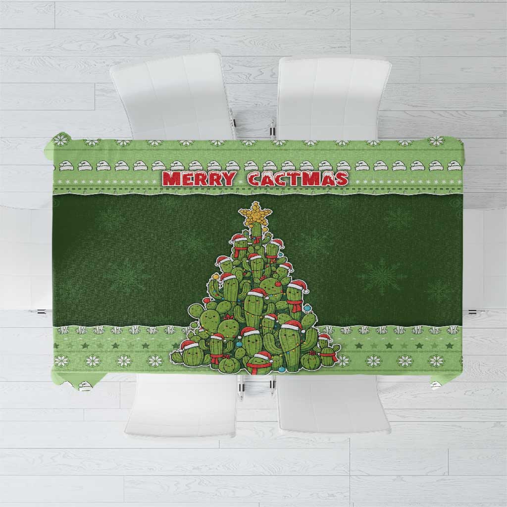 Cactus Christmas Tablecloth Merry Cactmas - Wonder Print Shop