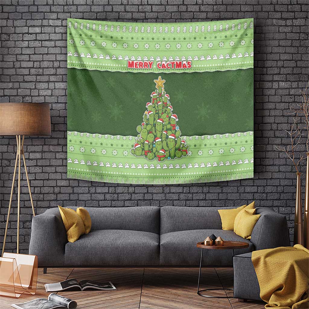 Cactus Christmas Tapestry Merry Cactmas - Wonder Print Shop