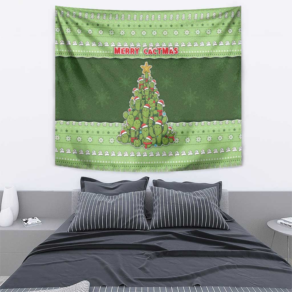Cactus Christmas Tapestry Merry Cactmas - Wonder Print Shop