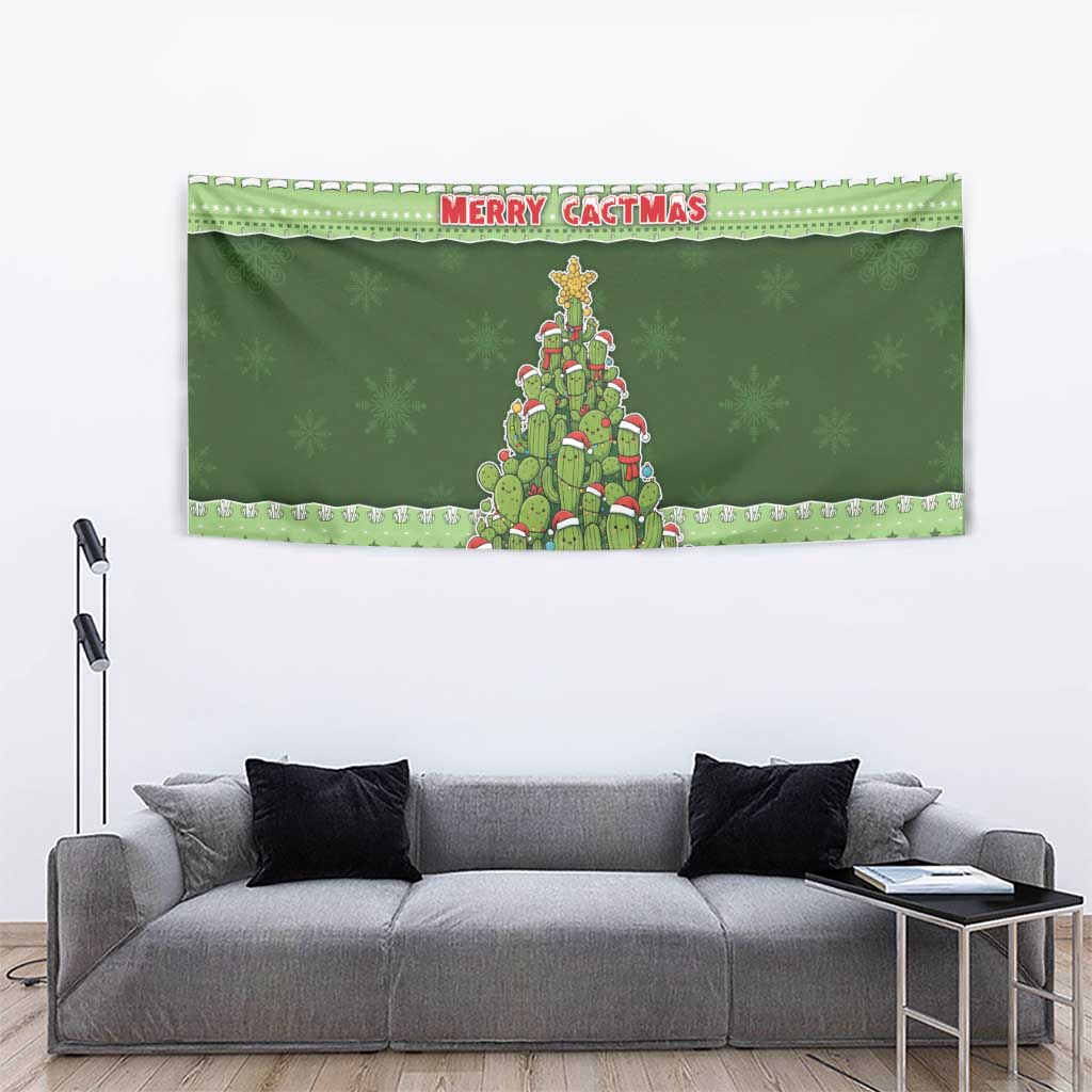 Cactus Christmas Tapestry Merry Cactmas - Wonder Print Shop