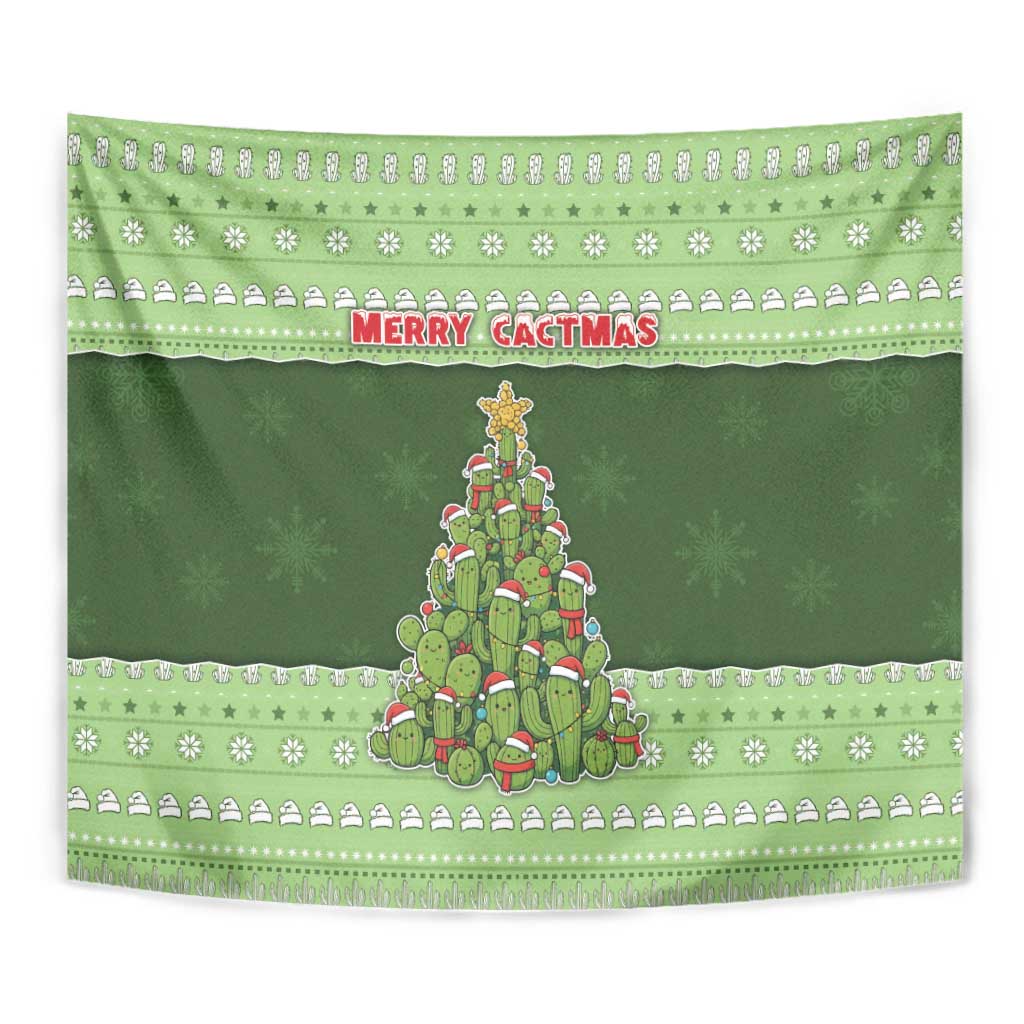 Cactus Christmas Tapestry Merry Cactmas - Wonder Print Shop