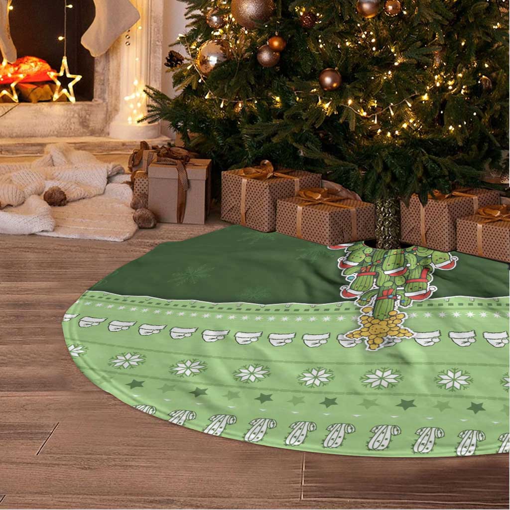 Cactus Christmas Tree Skirt Merry Cactmas - Wonder Print Shop