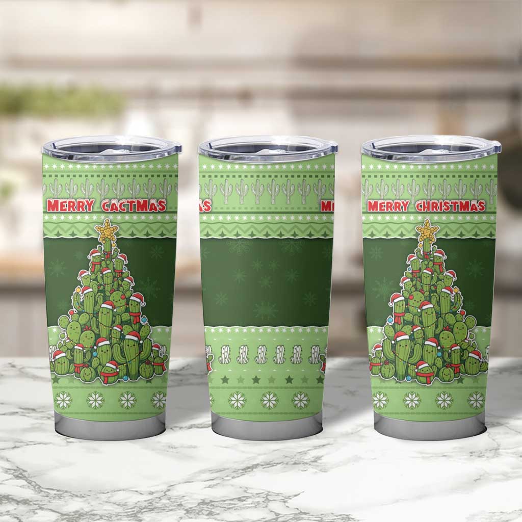 Cactus Christmas Tumbler Cup Merry Cactmas - Wonder Print Shop