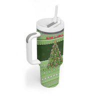Cactus Christmas Tumbler With Handle Merry Cactmas - Wonder Print Shop