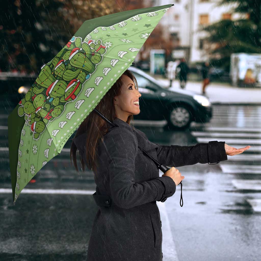 Cactus Christmas Umbrella Merry Cactmas - Wonder Print Shop