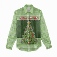 Cactus Christmas Women Casual Shirt Merry Cactmas - Wonder Print Shop