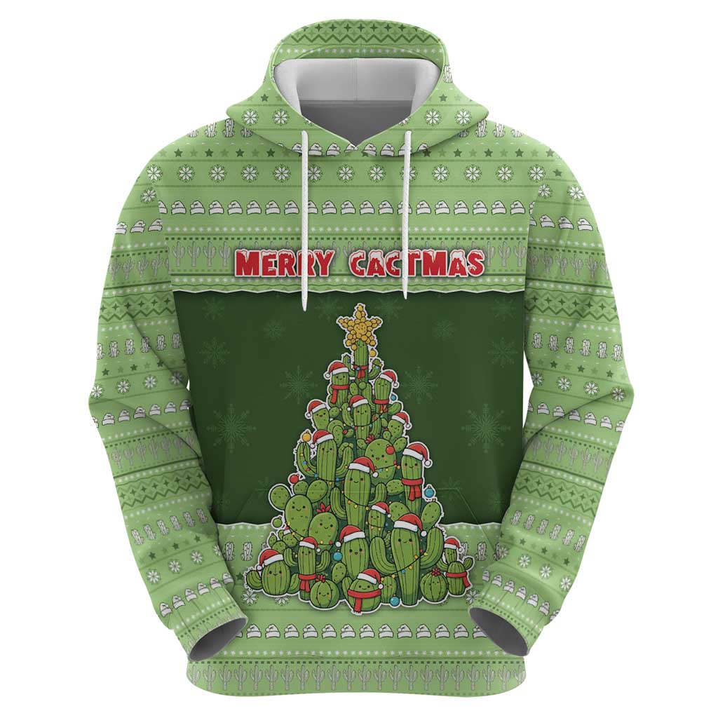 Cactus Christmas Zip Hoodie Merry Cactmas - Wonder Print Shop