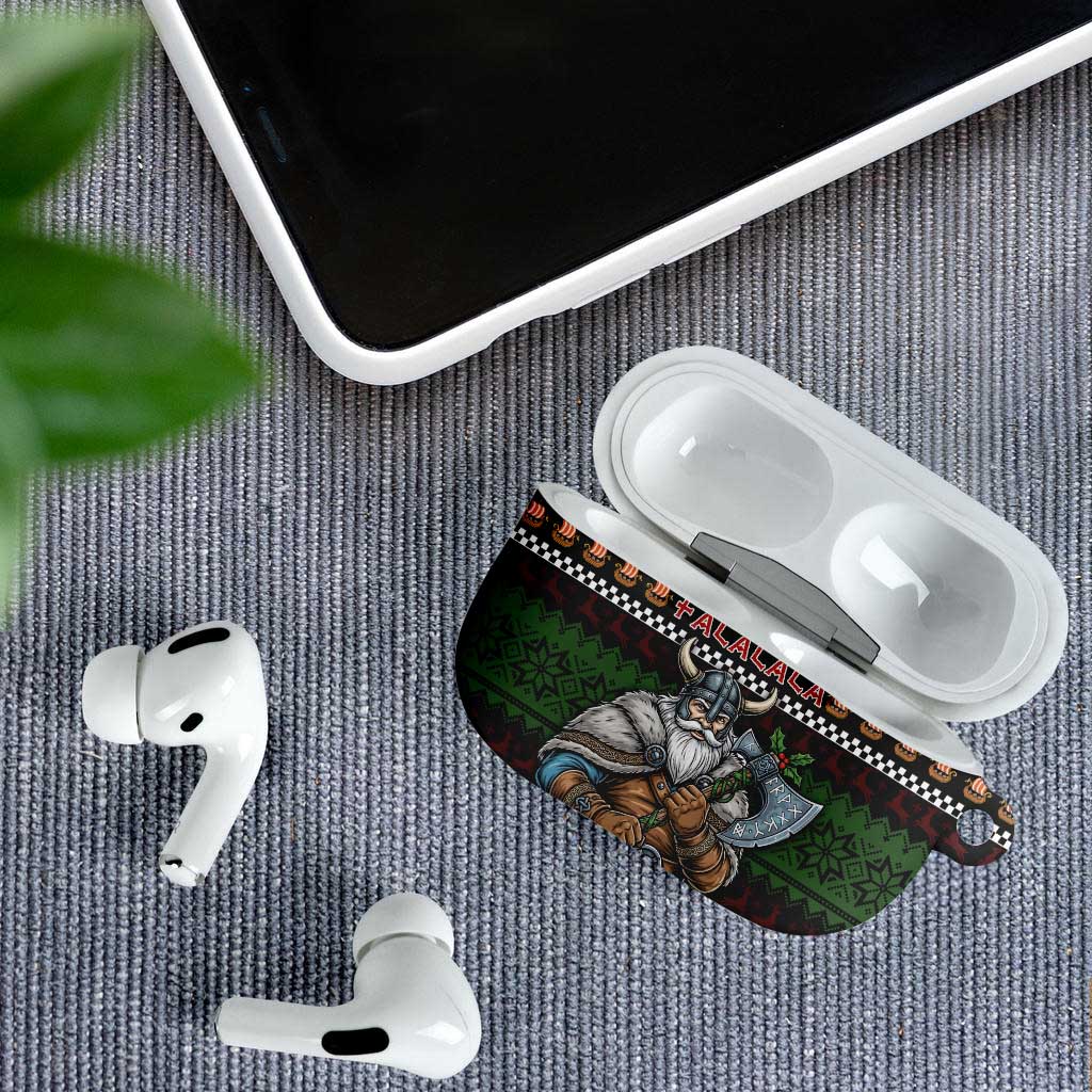 Vikings Christmas AirPods Case Warrior Santa - Wonder Print Shop