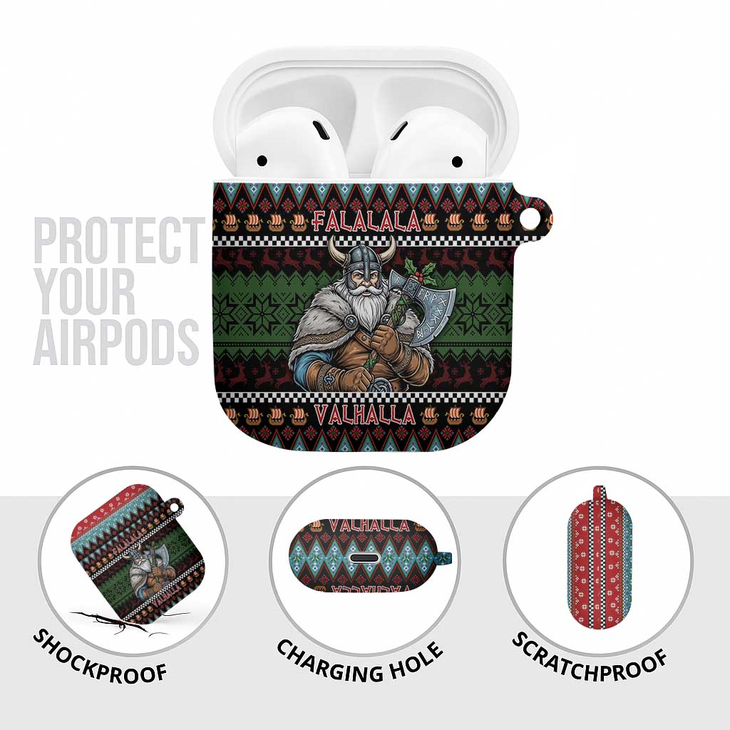 Vikings Christmas AirPods Case Warrior Santa - Wonder Print Shop