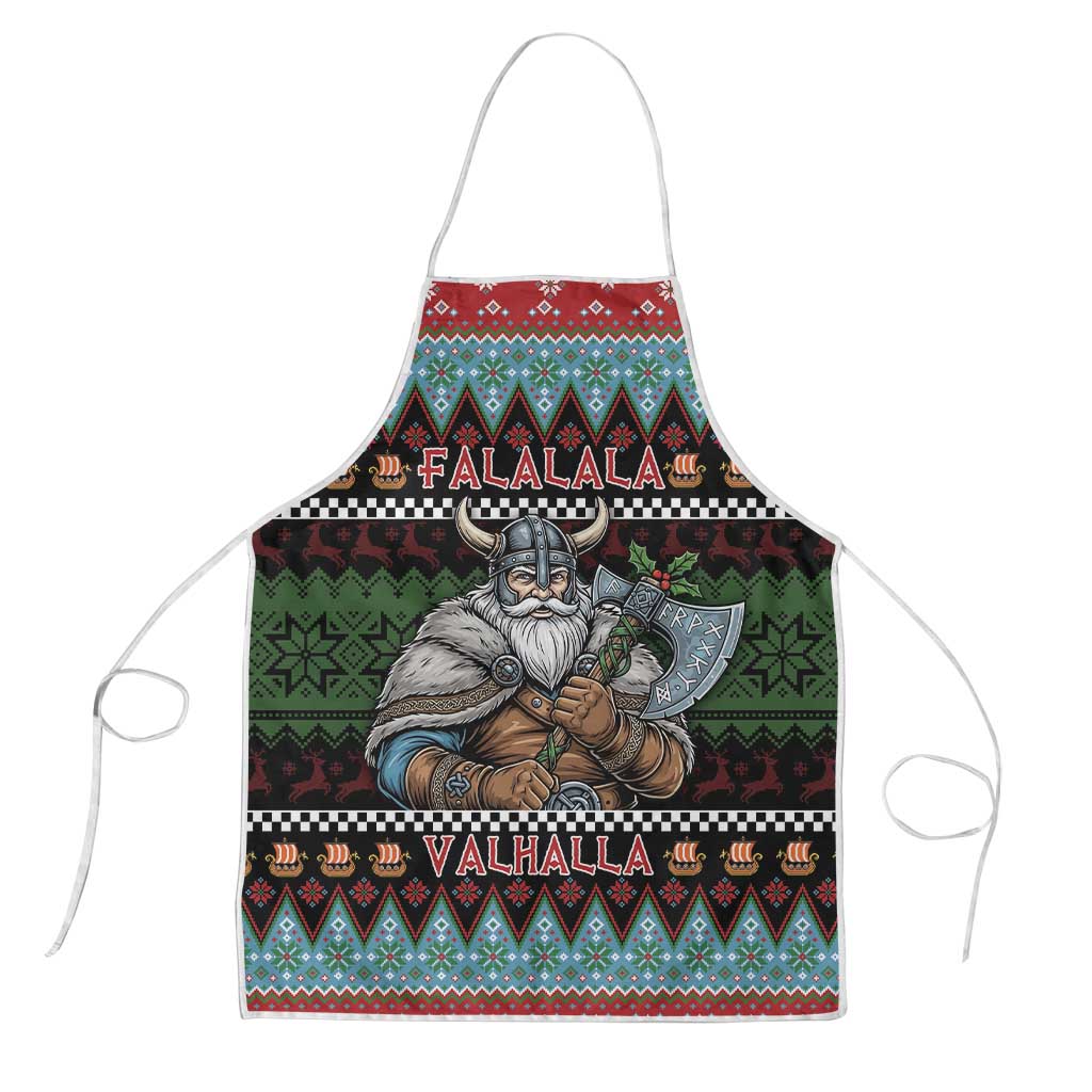 Vikings Christmas Apron Warrior Santa - Wonder Print Shop
