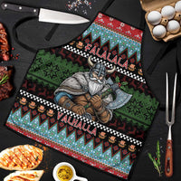 Vikings Christmas Apron Warrior Santa - Wonder Print Shop