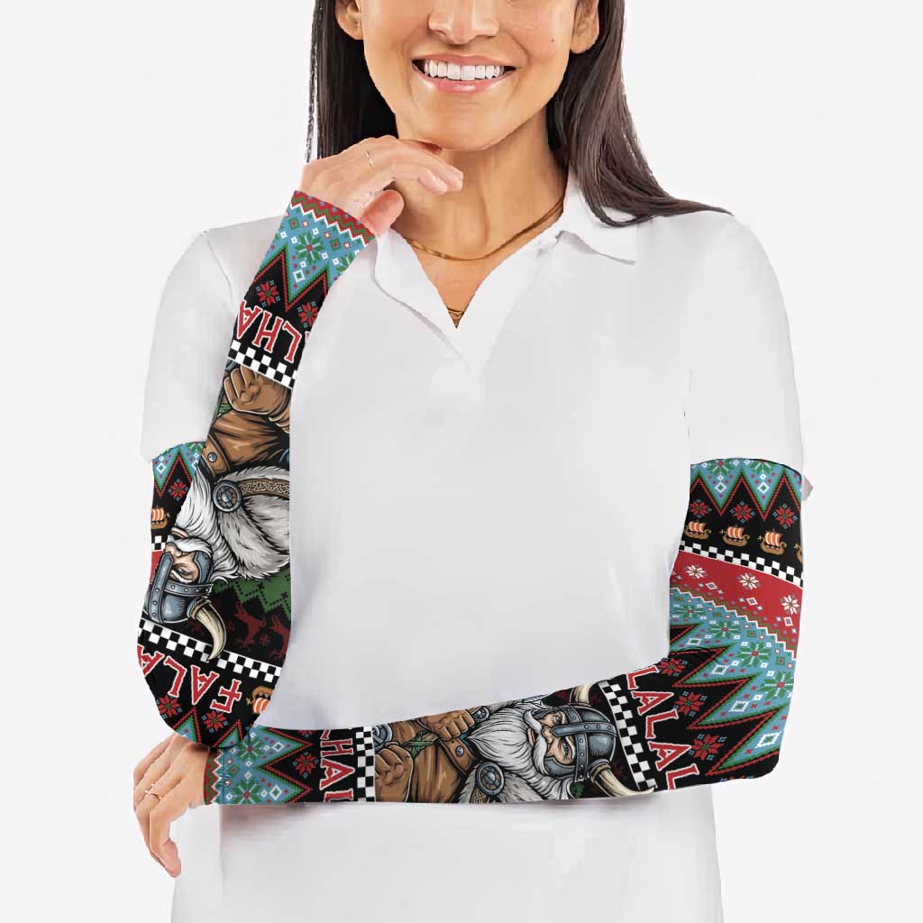 Vikings Christmas Arm Sleeves Warrior Santa - Wonder Print Shop