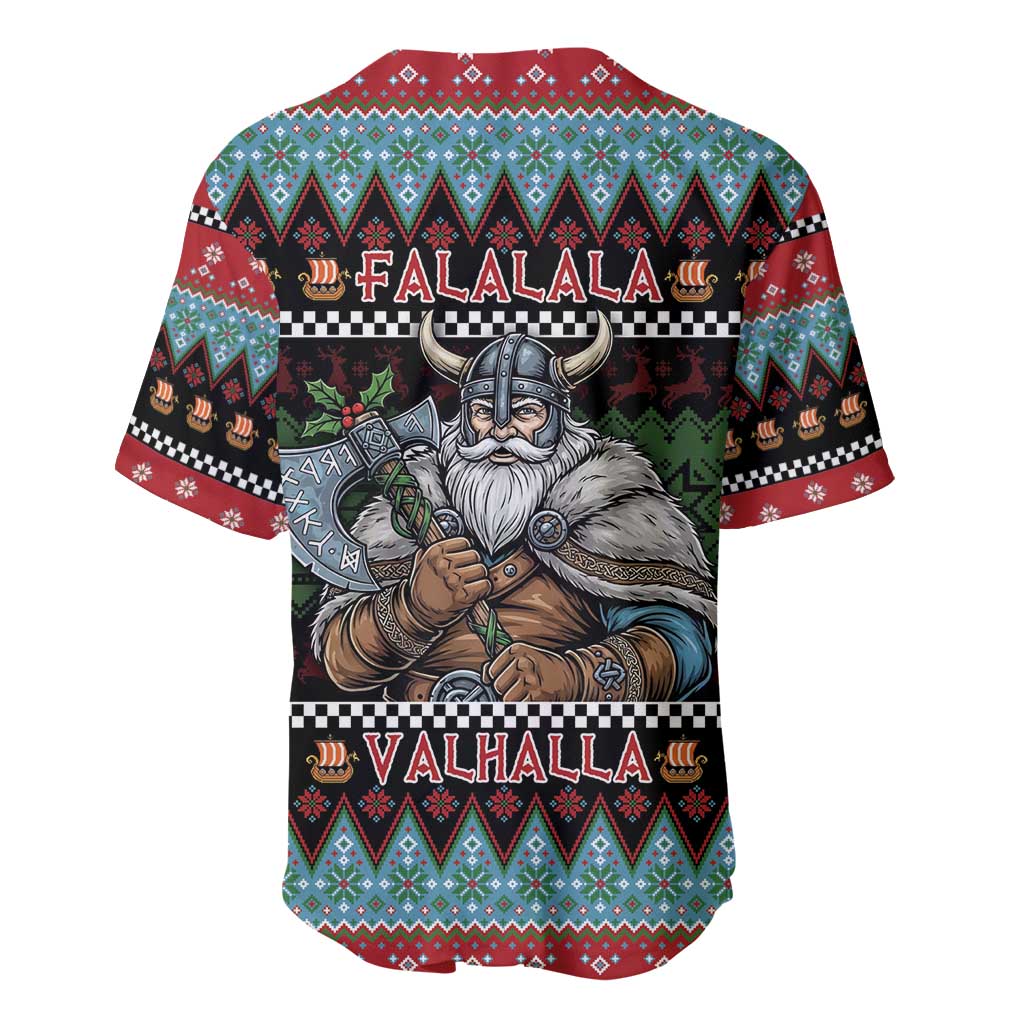 Vikings Christmas Baseball Jersey Warrior Santa - Wonder Print Shop