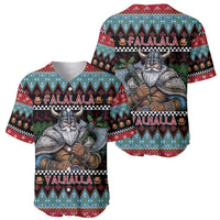 Vikings Christmas Baseball Jersey Warrior Santa - Wonder Print Shop
