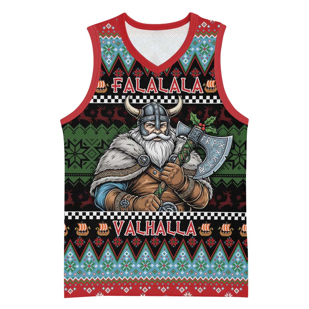 Vikings Christmas Basketball Jersey Warrior Santa - Wonder Print Shop