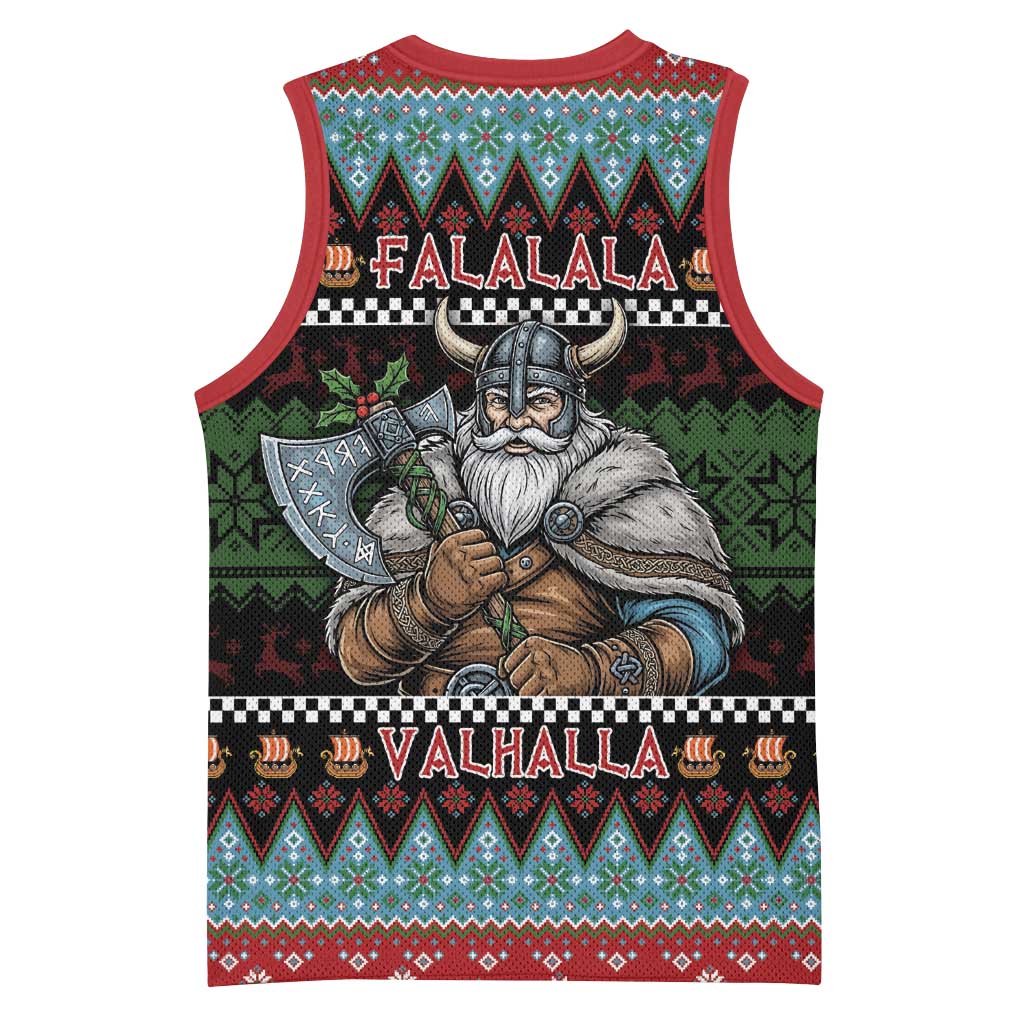 Vikings Christmas Basketball Jersey Warrior Santa - Wonder Print Shop