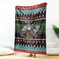 Vikings Christmas Blanket Warrior Santa - Wonder Print Shop