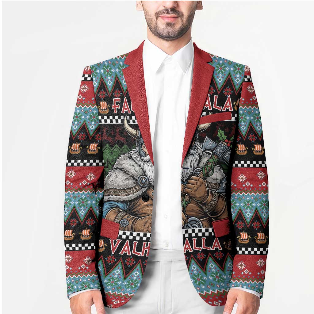 Vikings Christmas Blazer Warrior Santa - Wonder Print Shop