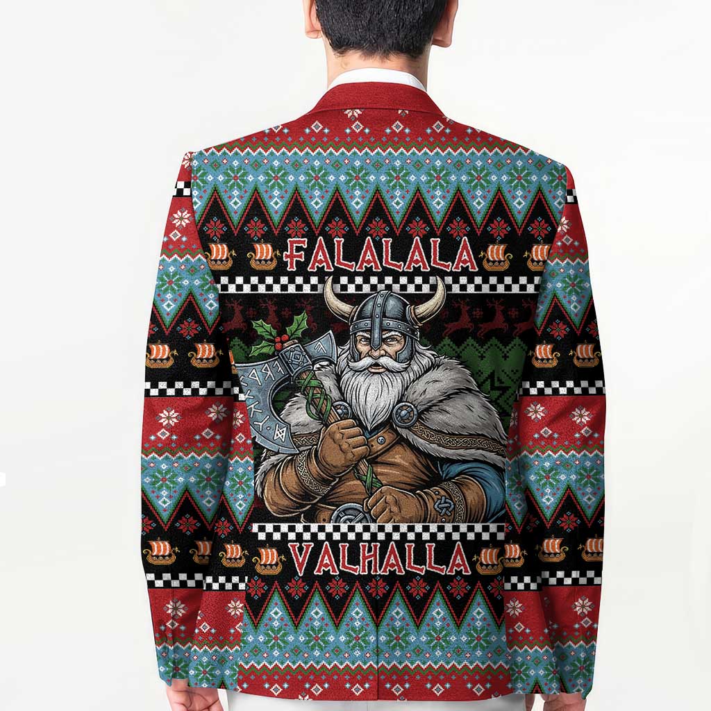 Vikings Christmas Blazer Warrior Santa - Wonder Print Shop