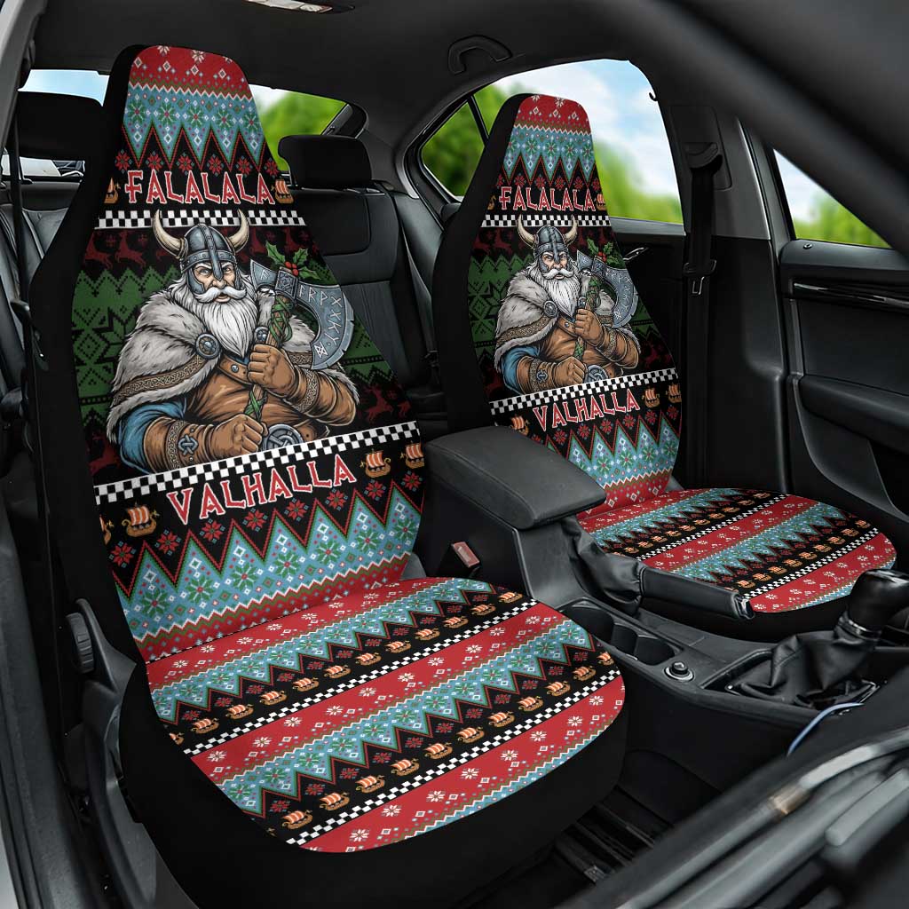 Vikings Christmas Car Seat Cover Warrior Santa - Wonder Print Shop