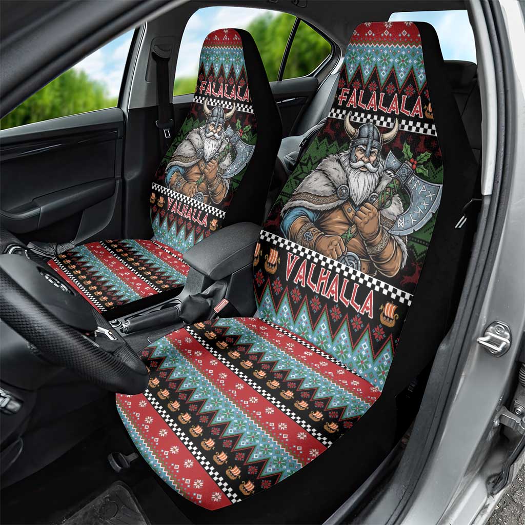 Vikings Christmas Car Seat Cover Warrior Santa - Wonder Print Shop