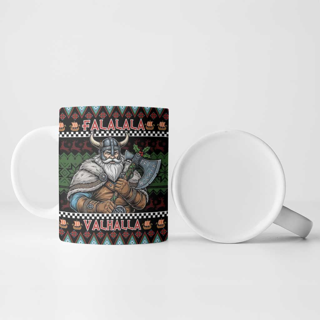 Vikings Christmas Ceramic Mug Warrior Santa - Wonder Print Shop