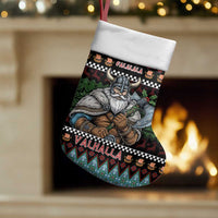 Vikings Christmas Stocking Warrior Santa - Wonder Print Shop