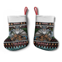 Vikings Christmas Stocking Warrior Santa - Wonder Print Shop