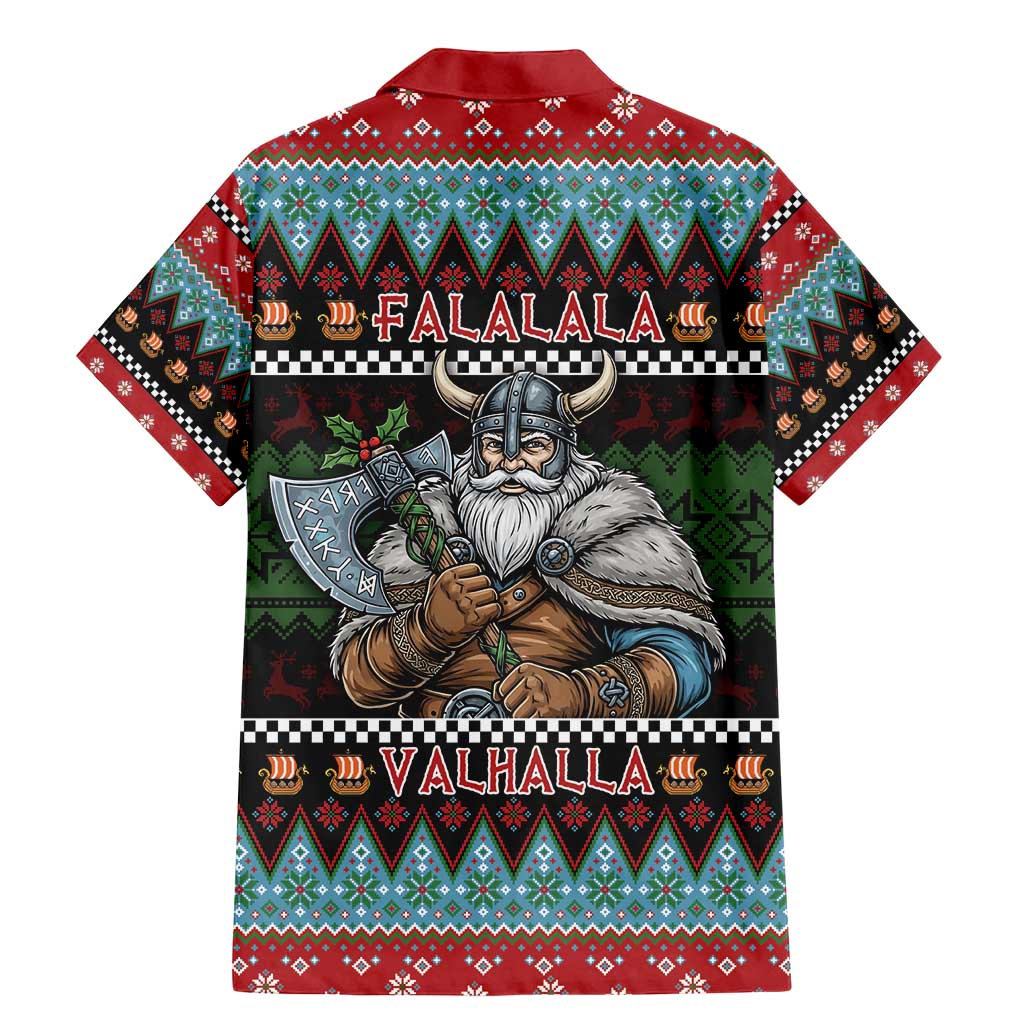 Vikings Christmas Family Matching Mermaid Dress and Hawaiian Shirt Warrior Santa - Wonder Print Shop