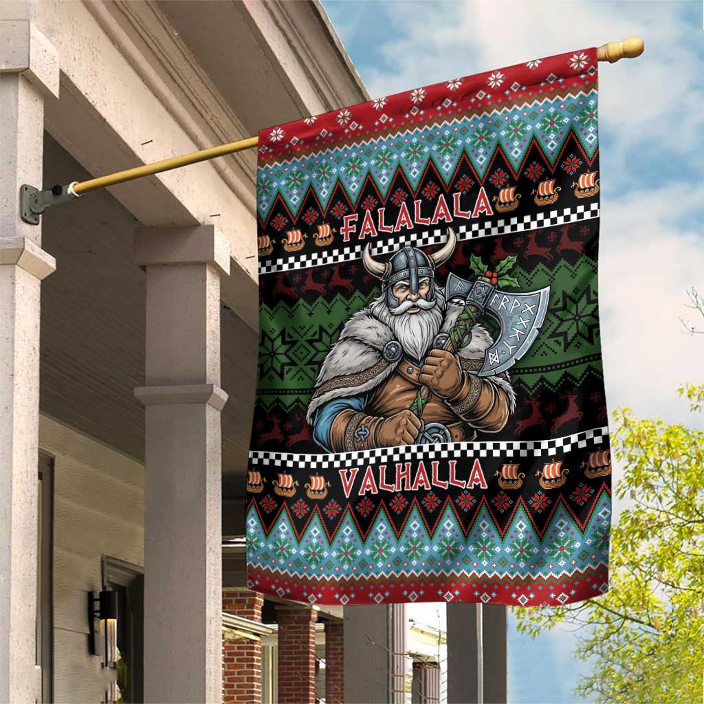 Vikings Christmas Garden Flag Warrior Santa - Wonder Print Shop