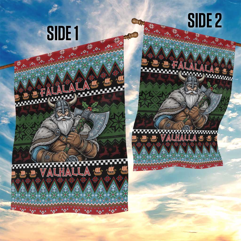 Vikings Christmas Garden Flag Warrior Santa - Wonder Print Shop