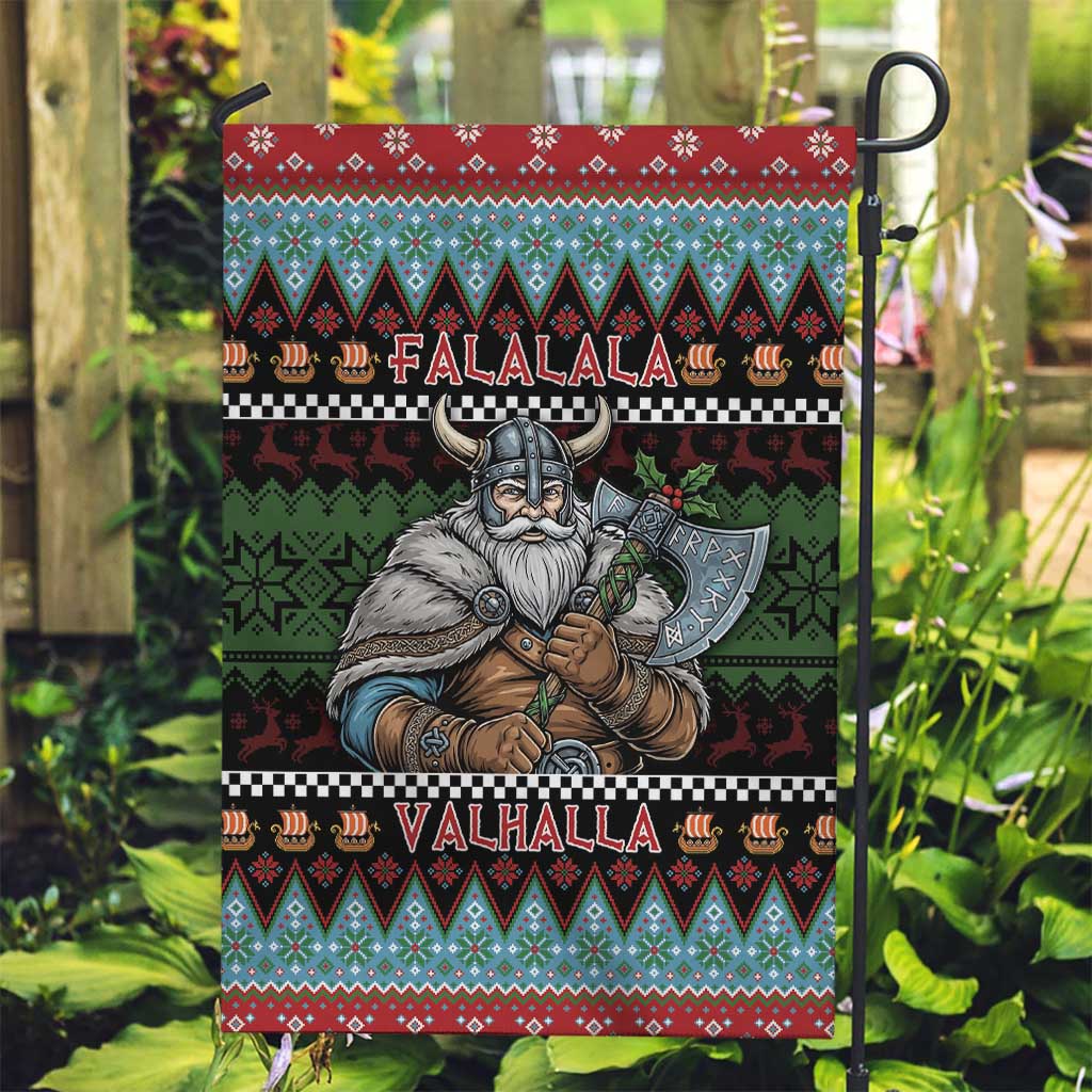 Vikings Christmas Garden Flag Warrior Santa - Wonder Print Shop