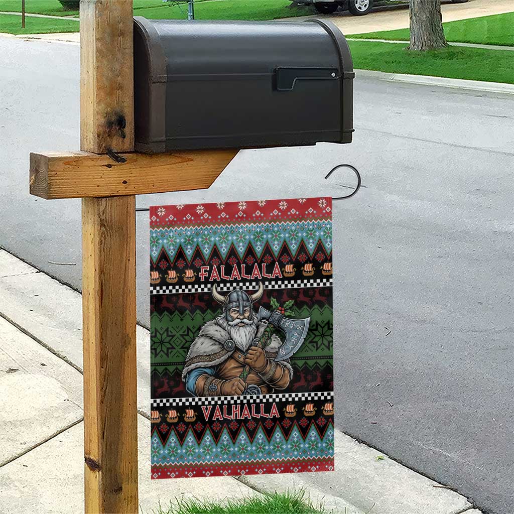 Vikings Christmas Garden Flag Warrior Santa - Wonder Print Shop