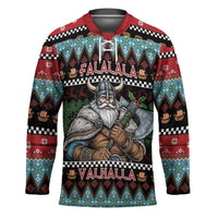 Vikings Christmas Hockey Jersey Warrior Santa - Wonder Print Shop