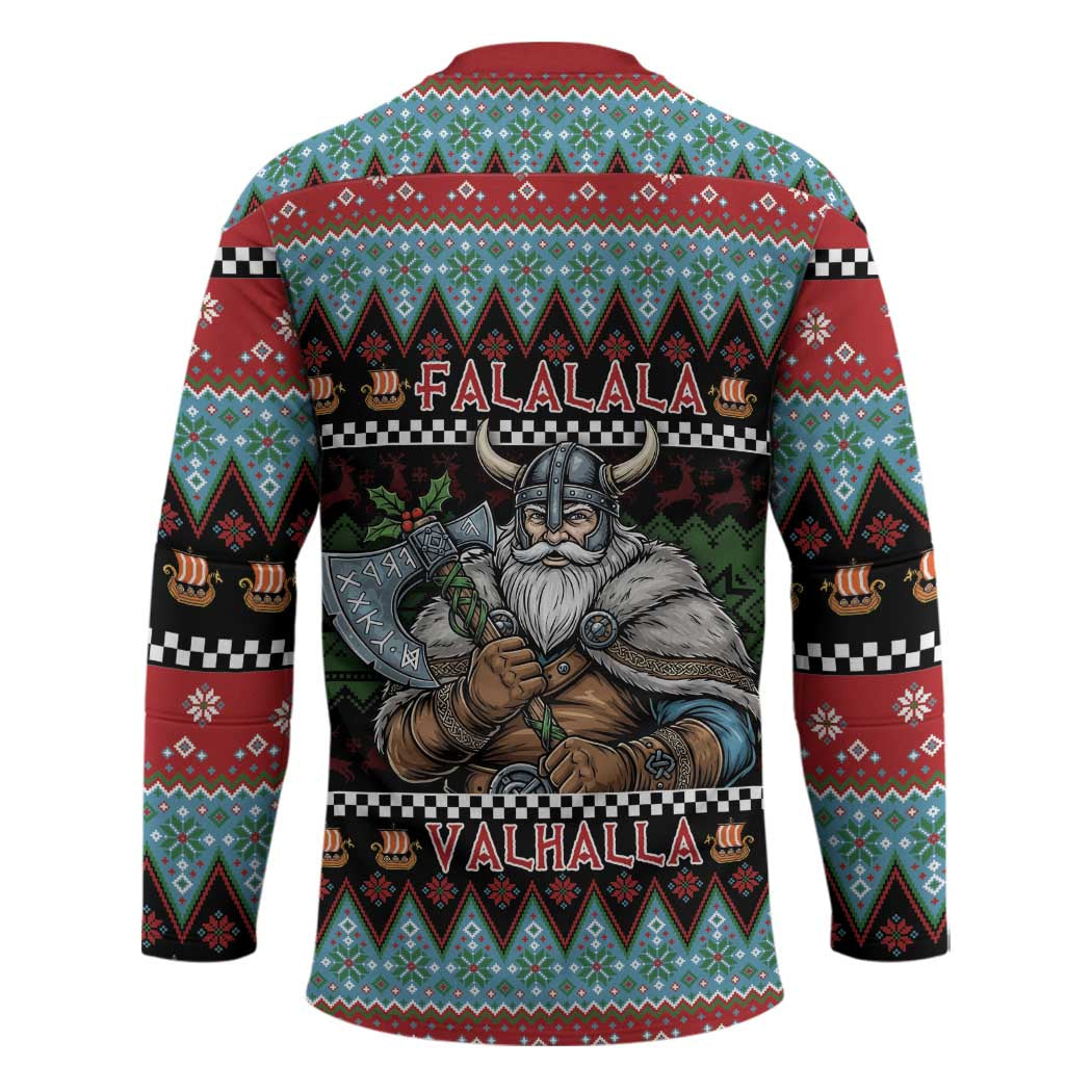 Vikings Christmas Hockey Jersey Warrior Santa - Wonder Print Shop