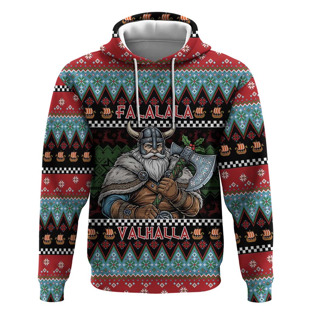 Vikings Christmas Hoodie Warrior Santa - Wonder Print Shop