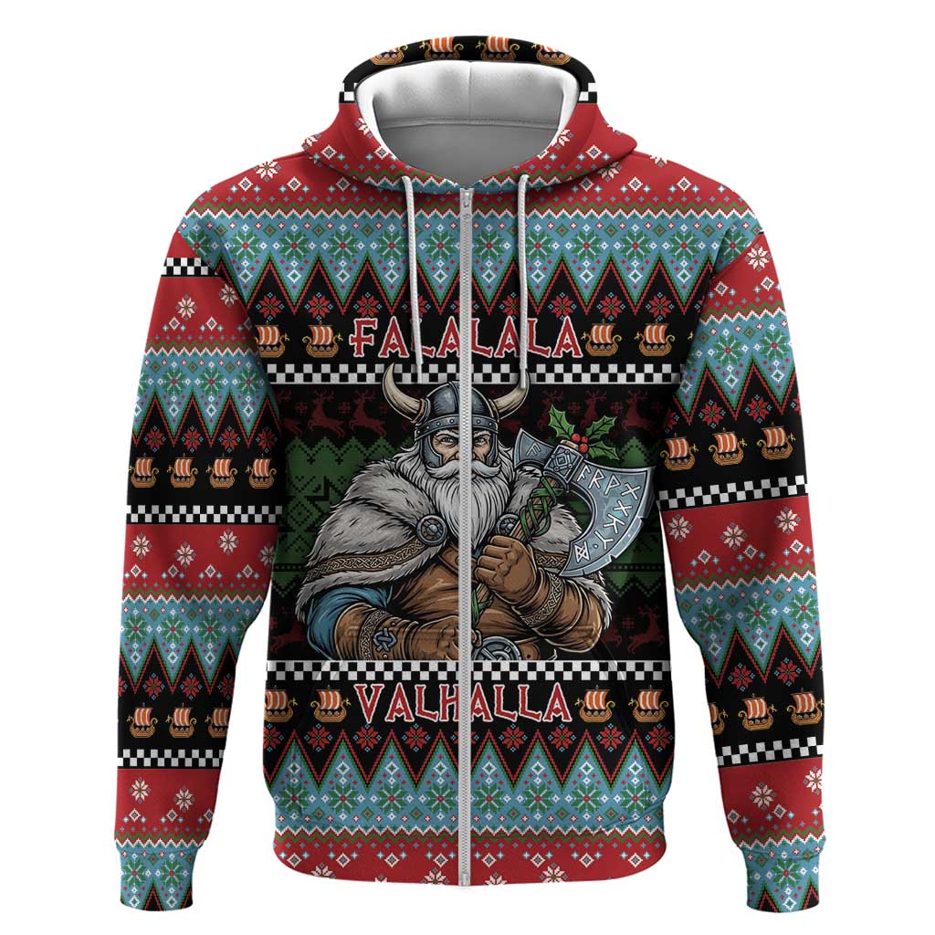 Vikings Christmas Hoodie Warrior Santa - Wonder Print Shop