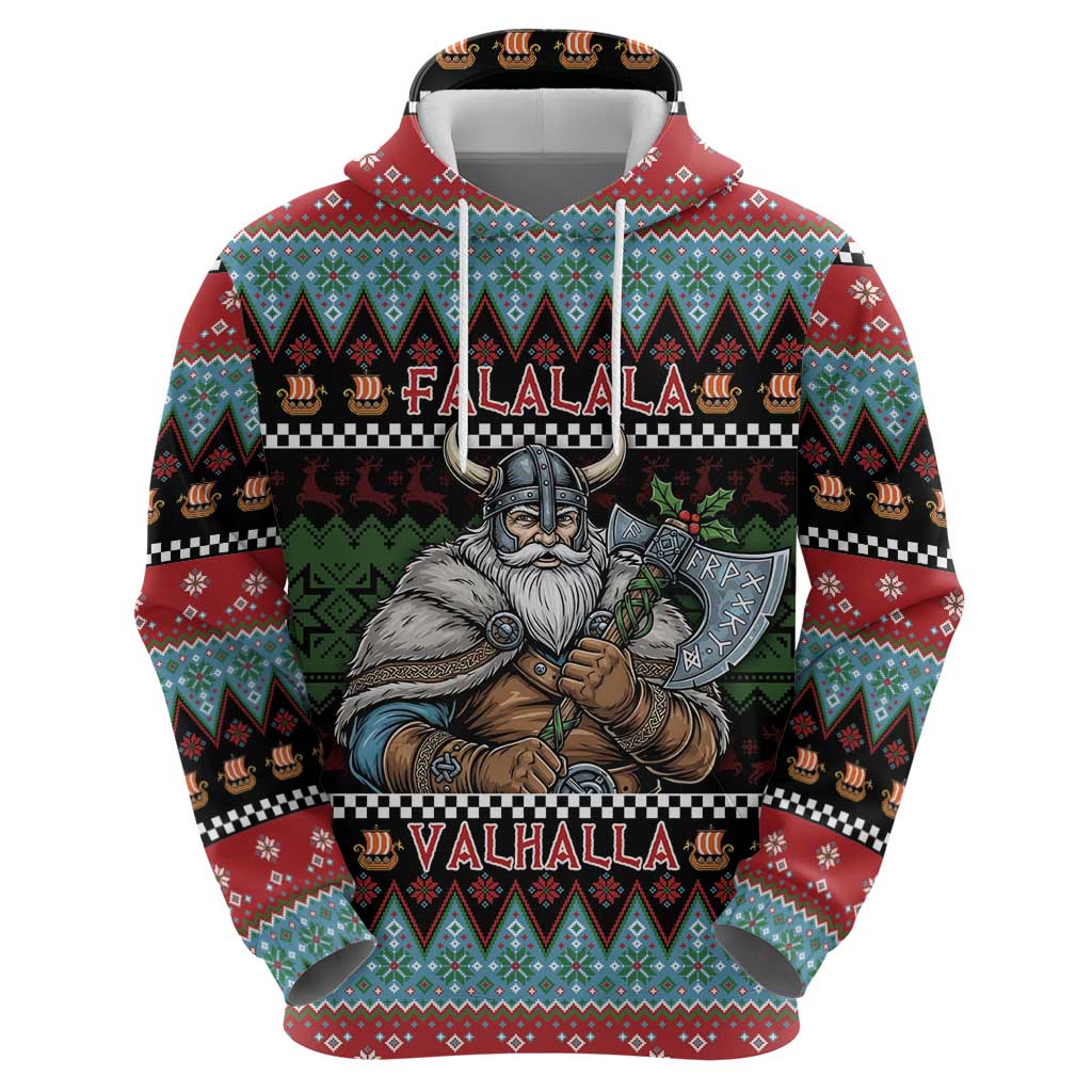 Vikings Christmas Hoodie Warrior Santa - Wonder Print Shop