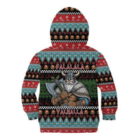 Vikings Christmas Kid Hoodie Warrior Santa - Wonder Print Shop