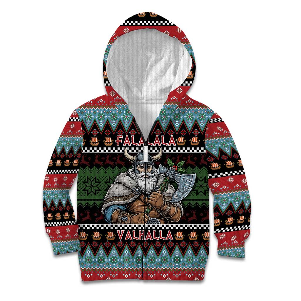 Vikings Christmas Kid Hoodie Warrior Santa - Wonder Print Shop