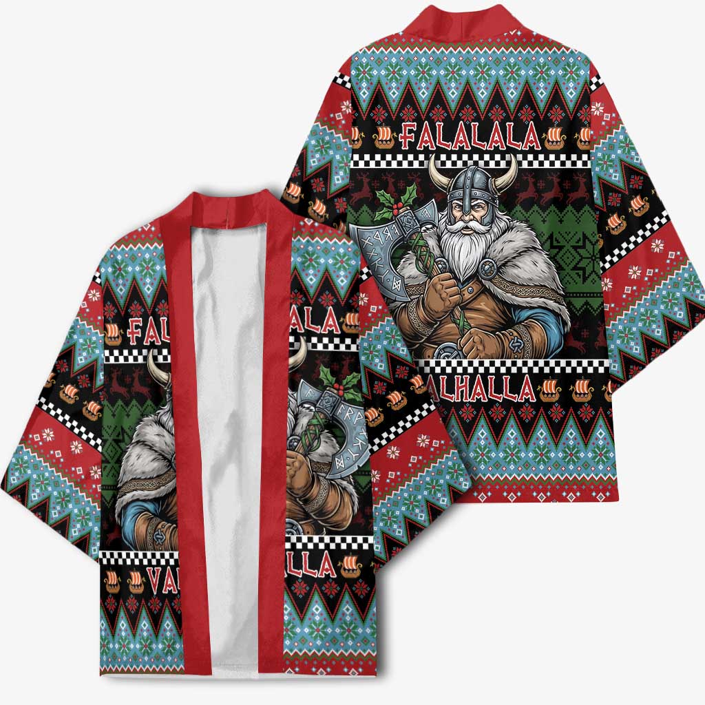 Vikings Christmas Kimono Warrior Santa - Wonder Print Shop