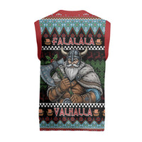 Vikings Christmas Knitted V-Neck Vest Warrior Santa - Wonder Print Shop