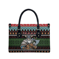 Vikings Christmas Leather Bag Warrior Santa - Wonder Print Shop