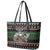 Vikings Christmas Leather Tote Bag Warrior Santa - Wonder Print Shop