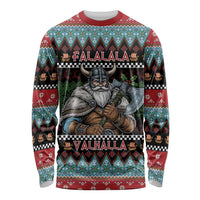 Vikings Christmas Long Sleeve Shirt Warrior Santa - Wonder Print Shop
