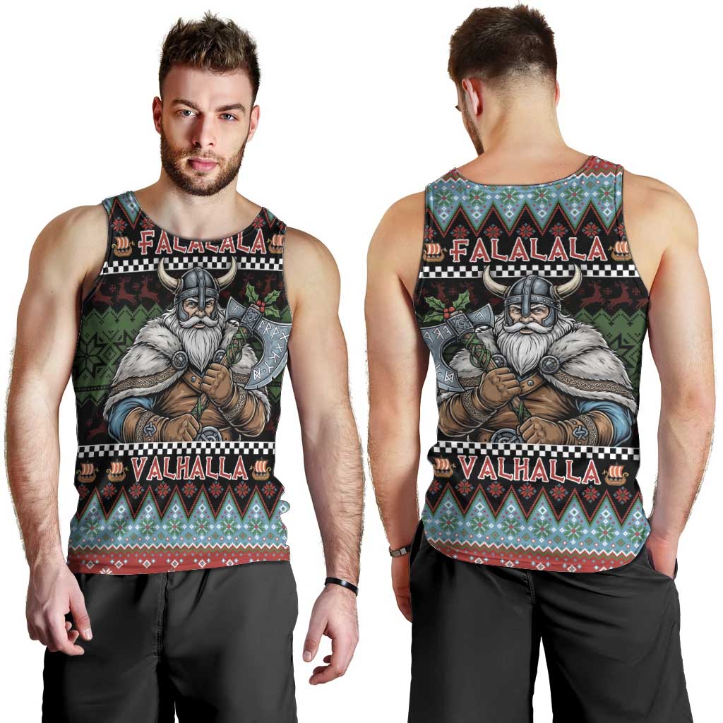 Vikings Christmas Men Tank Top Warrior Santa - Wonder Print Shop