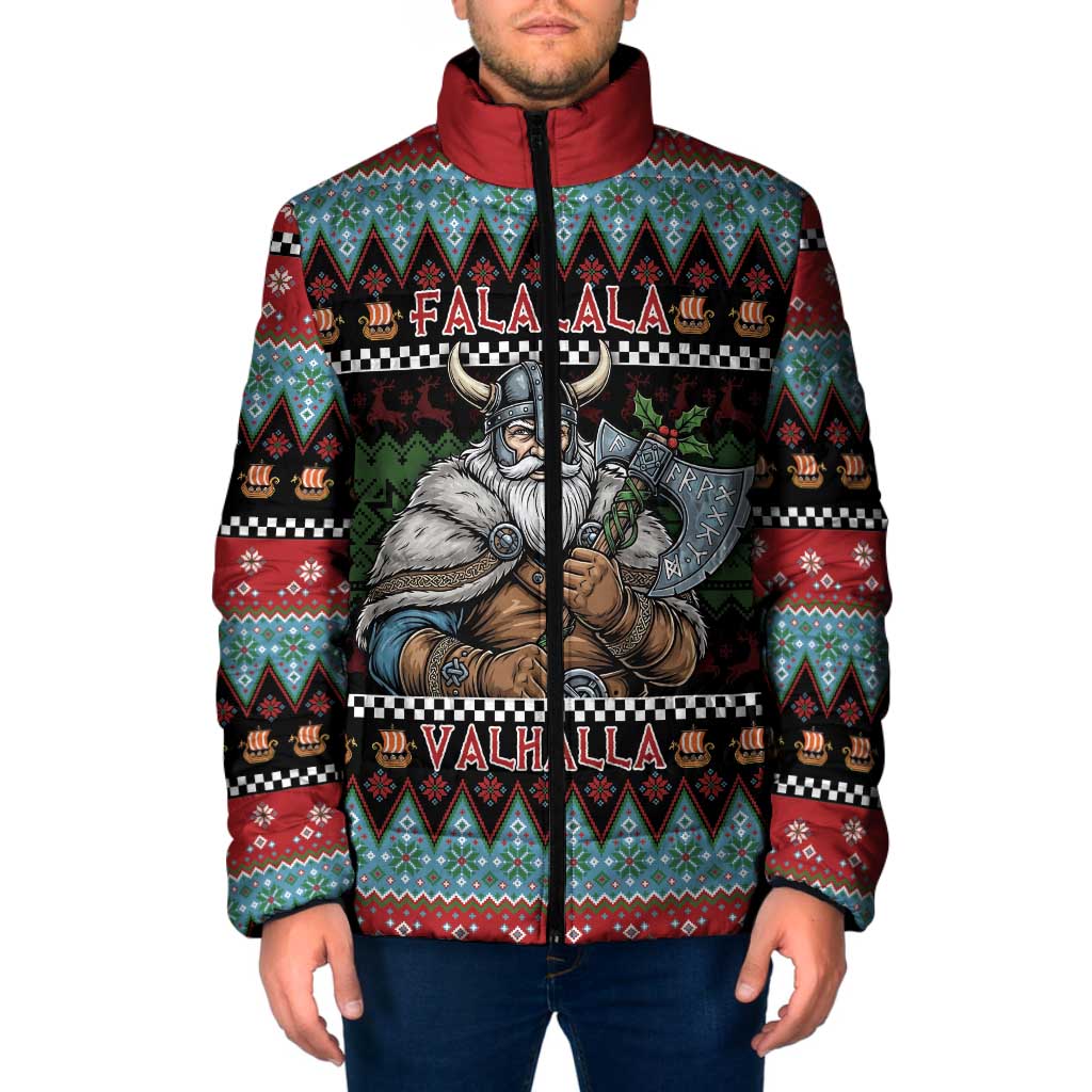 Vikings Christmas Padded Jacket Warrior Santa - Wonder Print Shop