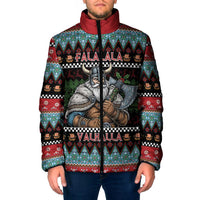 Vikings Christmas Padded Jacket Warrior Santa - Wonder Print Shop